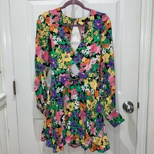 New W/Tags! AFRM Merino Dress, SMALL, Neon Garden